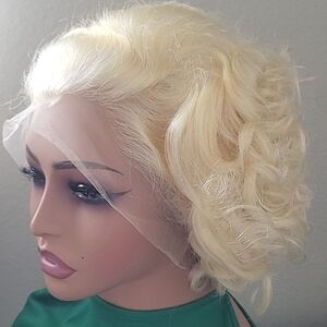 Blonde Curly Lace Front Wig